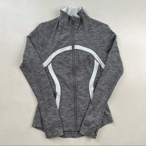 Lululemon Define Jacket Sz 4 Grey White